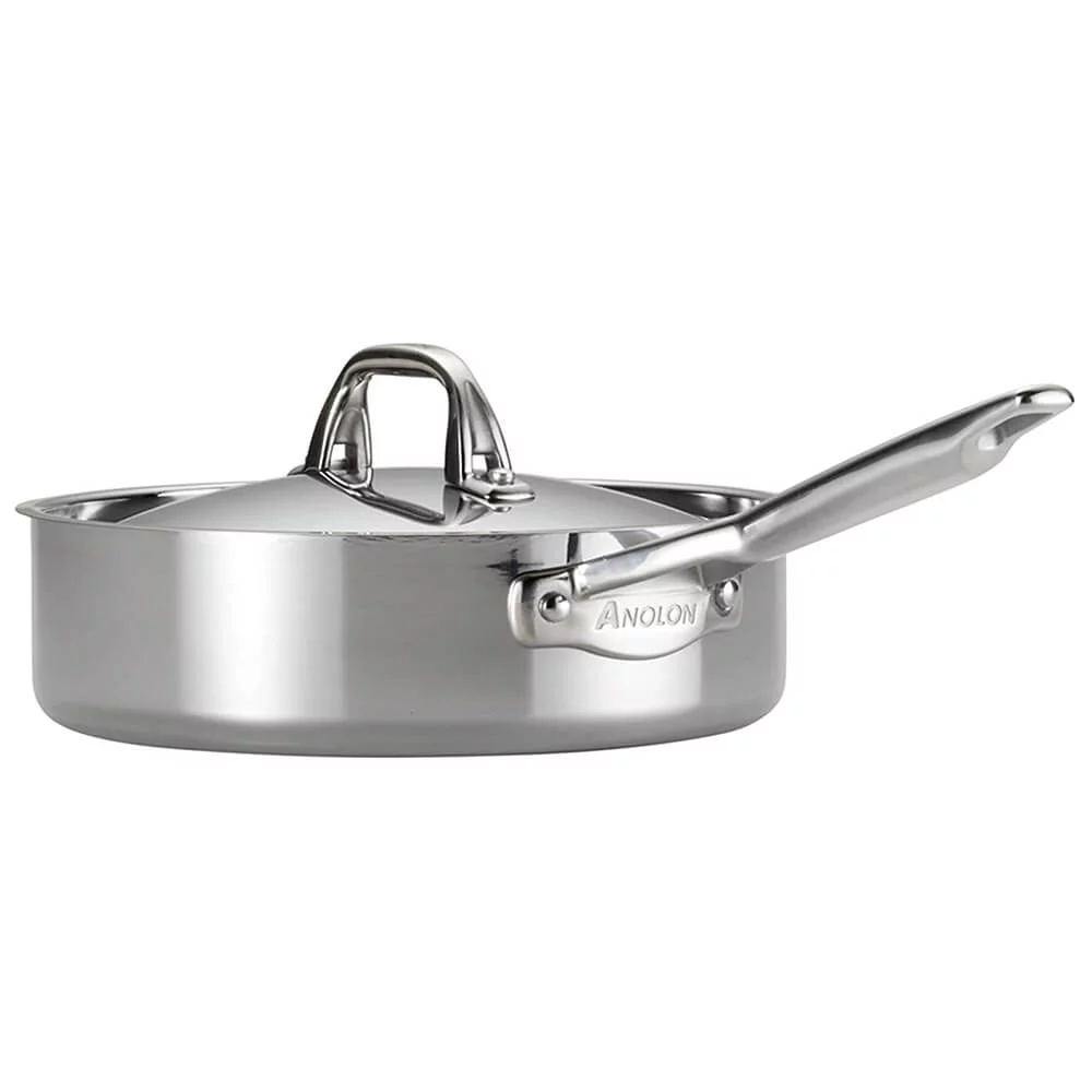 Anolon 30822 Tri-Ply Stainless 12-Piece Cookware Set