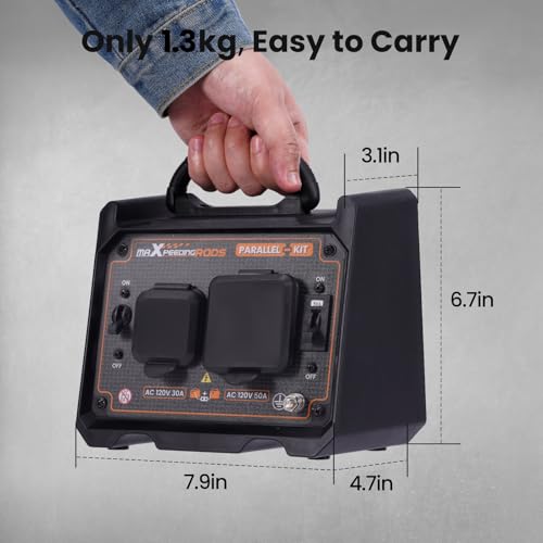 maXpeedingrods 4000 Watt Dual Fuel Inverter Generator with Bluetooth&reg; Control Start, with Generator Parallel Kit with 120V 30A