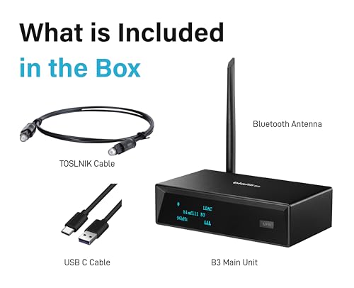 B3 Professional XLR Bluetooth v5.1 Music Receiver, LDAC & aptX HD Streamer, Built-in ESS DAC, Analog RCA, Digital Optical and COAXIAL Outputs