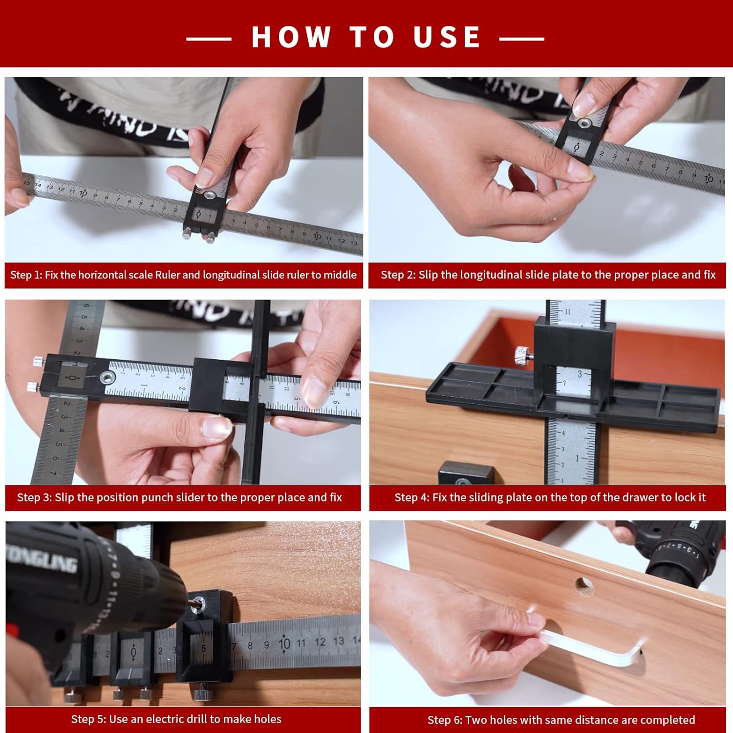 Cabinet Hardware Jig, Solike Aluminum Alloy Cabinet Handle Jig Tool for Fast and Accurate Installation of Door Handles and Drawer Front Knobs