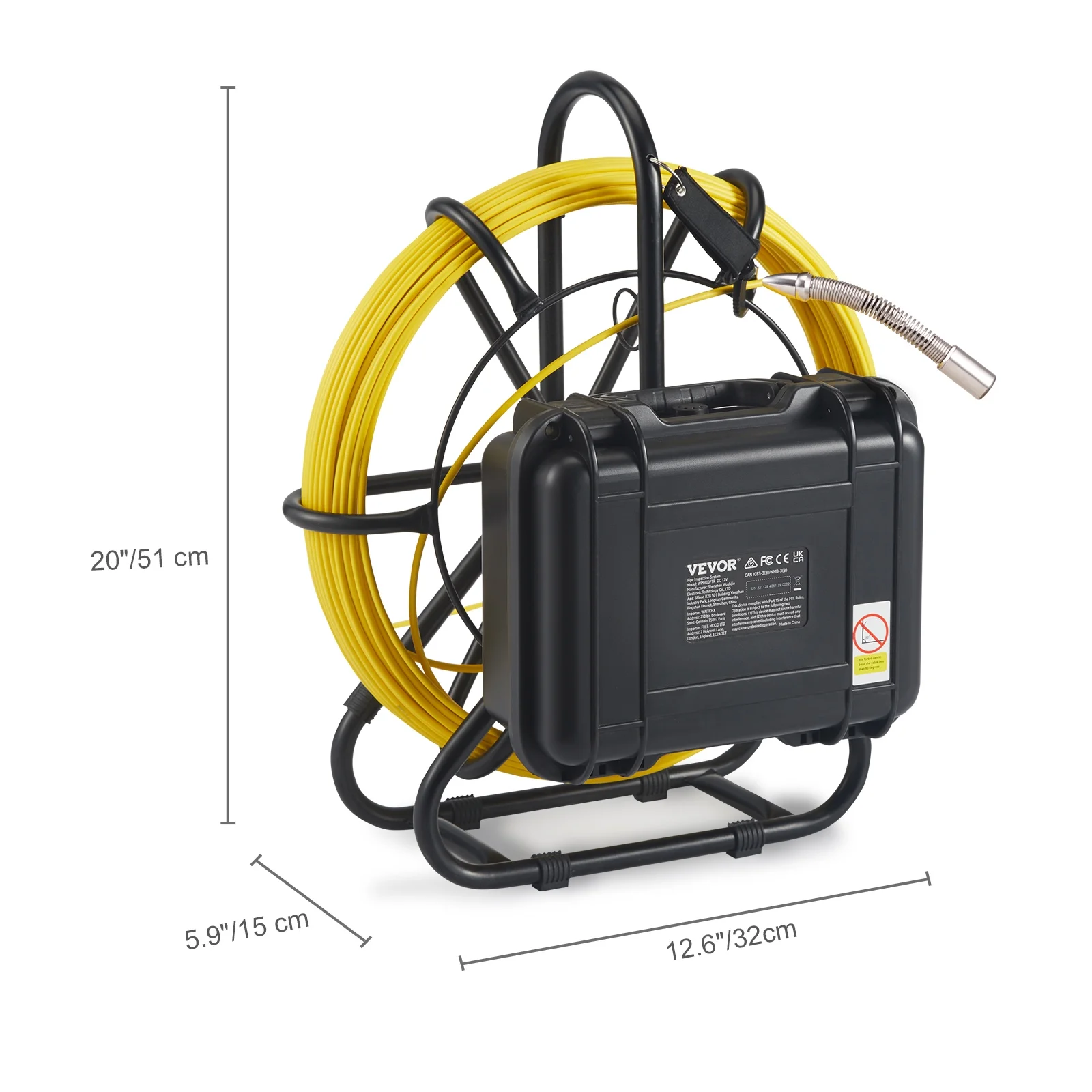 BENTISM Sewer Camera Pipe Inspection Camera w/ 512hz Sonde 9in 720p Screen 164 ft - Radiant Selections