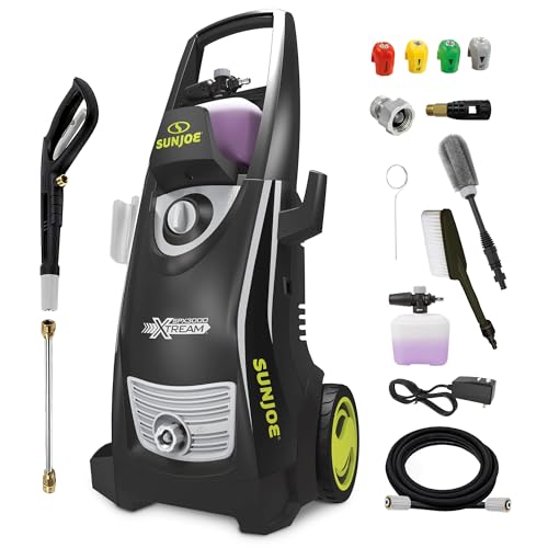 Sun Joe Electric Pressure Power Washer, 2030 PSI (PWMA Certified), 1.2 GPM, Dual Soap Tanks, (35-FT GFCI Water-Safe, Power Cord), SPX3000