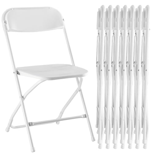 Sweetcrispy Folding Chair 12 Pack, Leather Padded Folding Chairs, Sturdy Metal Foldable Chairs, Easy to Use and Store, Outdoor and Indoor, for Home