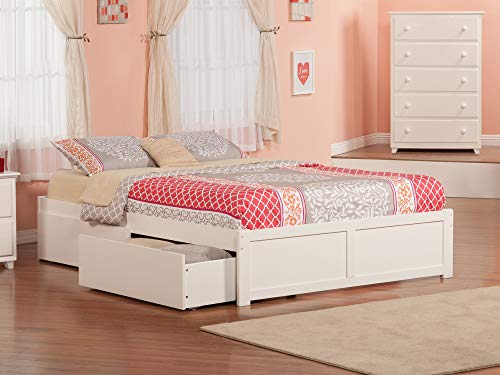 AFI Concord Platform Bed with Footboard & Storage Drawers