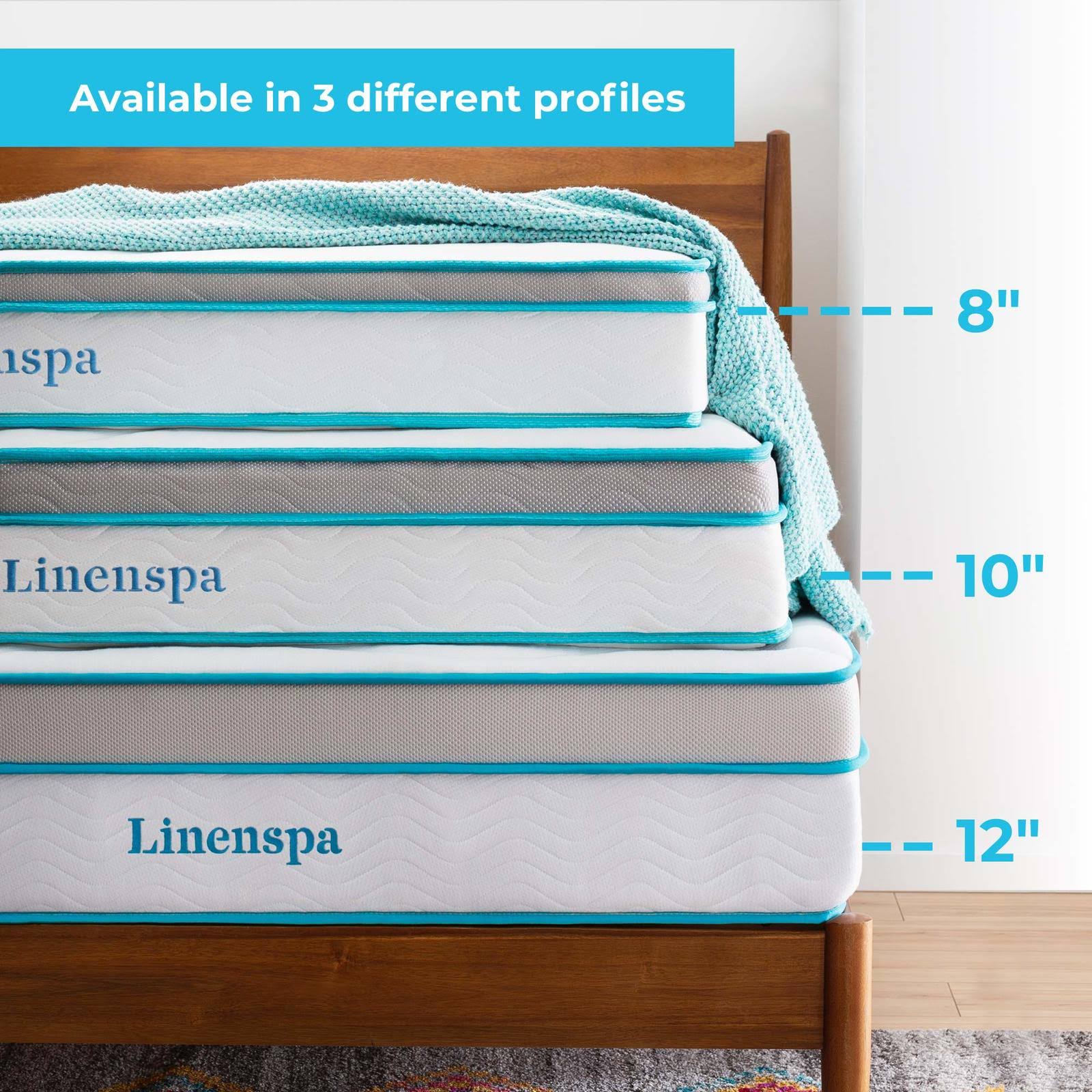 Linenspa 10 inch Memory Foam and Innerspring Hybrid Mattress - Medium Feel - Queen