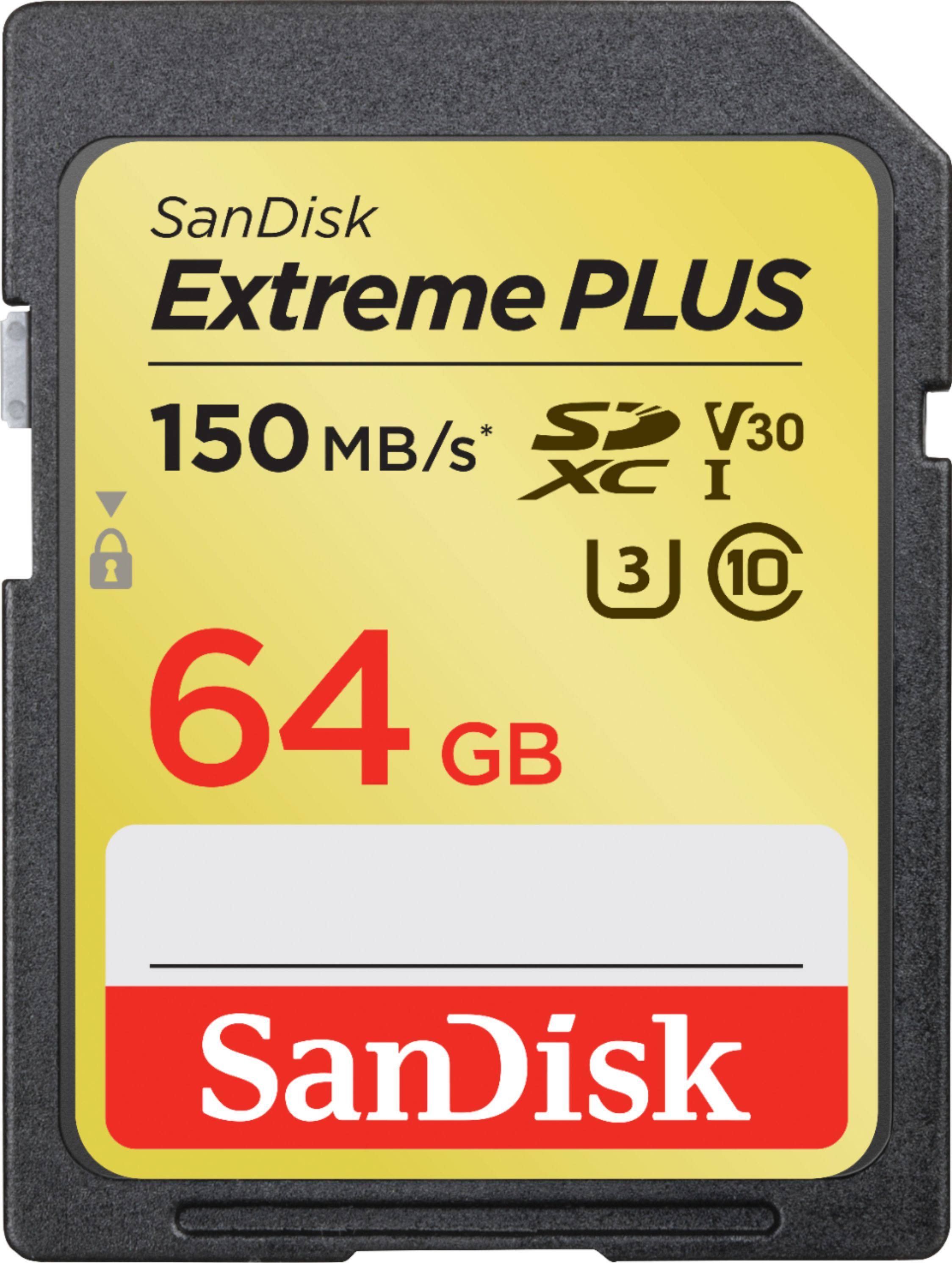 SanDisk Extreme Plus SDXC UHS-I Card, 64GB, SDSDXW6-064G-ANCIN