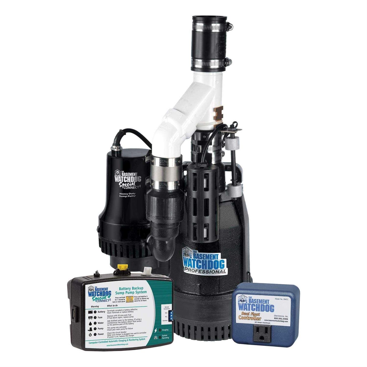 Basement Watchdog Big Combo Connect 1/2 HP Combination Primary &amp; Backup Sump Pump System - Shop Hardware Tools Online Store