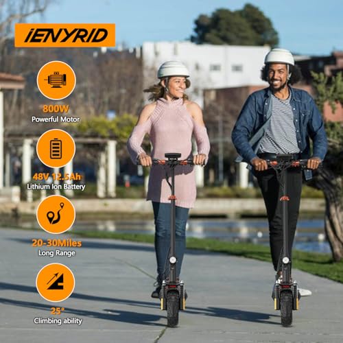 800W/2000W e Scooter for Adults Electric Scooter with Seat 10" Off Road Pneumatic Tires Long Range Motorized e-Scooter,28-35MPH