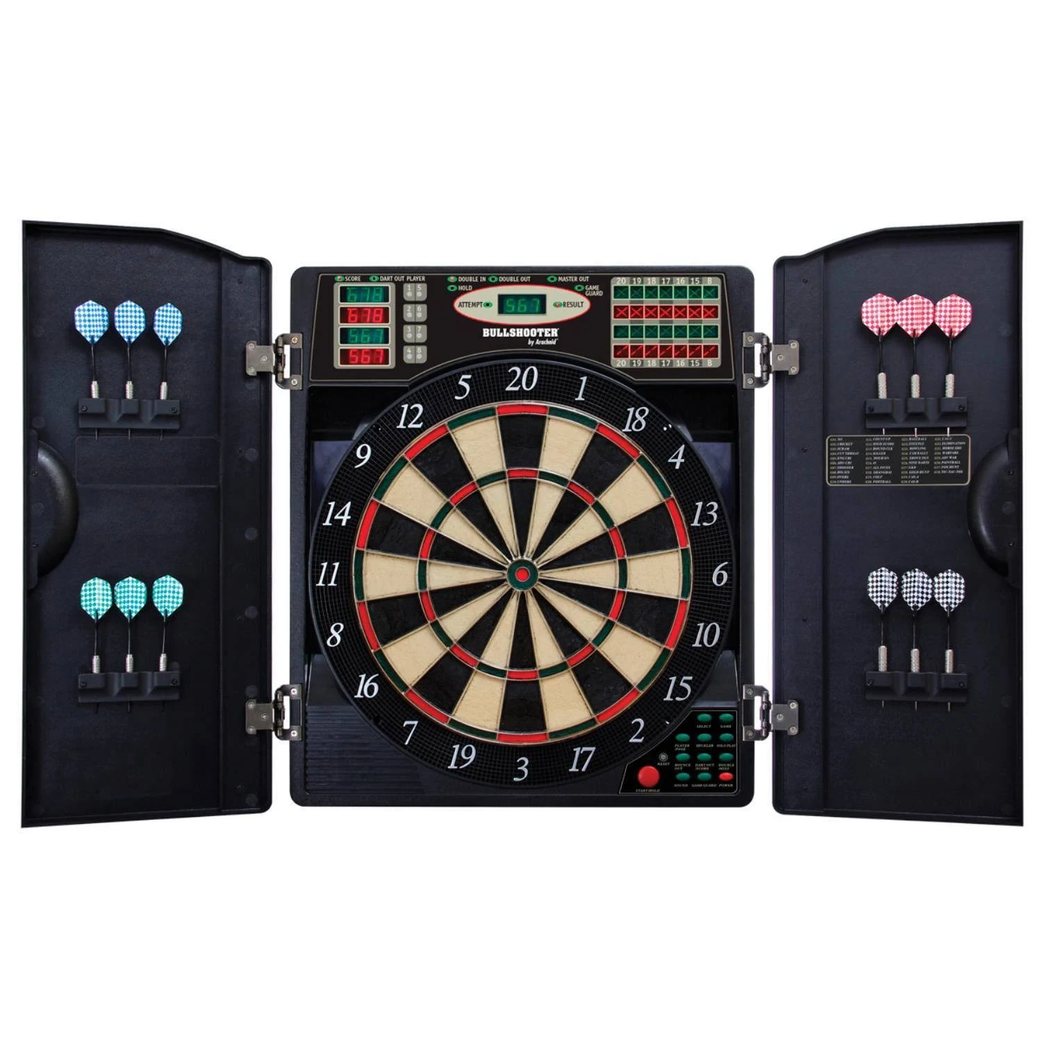 Arachnid E-Bristle 1000 LED Electronic Dartboard Cabinet Set