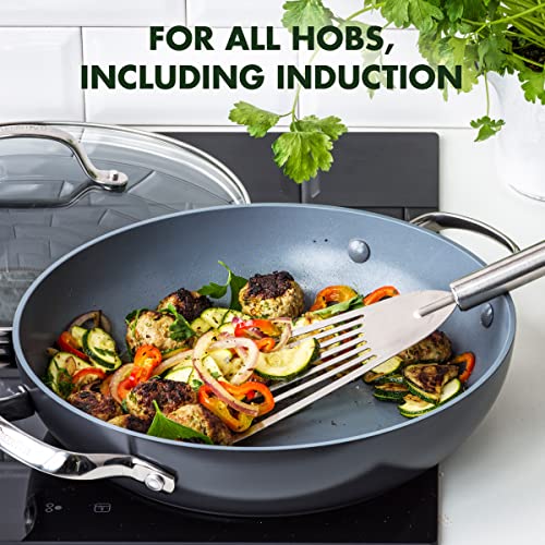 GreenPan Valencia Pro Hard Anodized Healthy Ceramic Nonstick 11" Everyday Frying Pan Skillet with 2 Handles and Lid, PFAS-Free, Induction