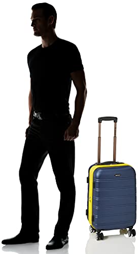 Rockland Melbourne Hardside Expandable Luggage with Spinner Wheels, 2TONENAVY, 2 Piece (20/28)