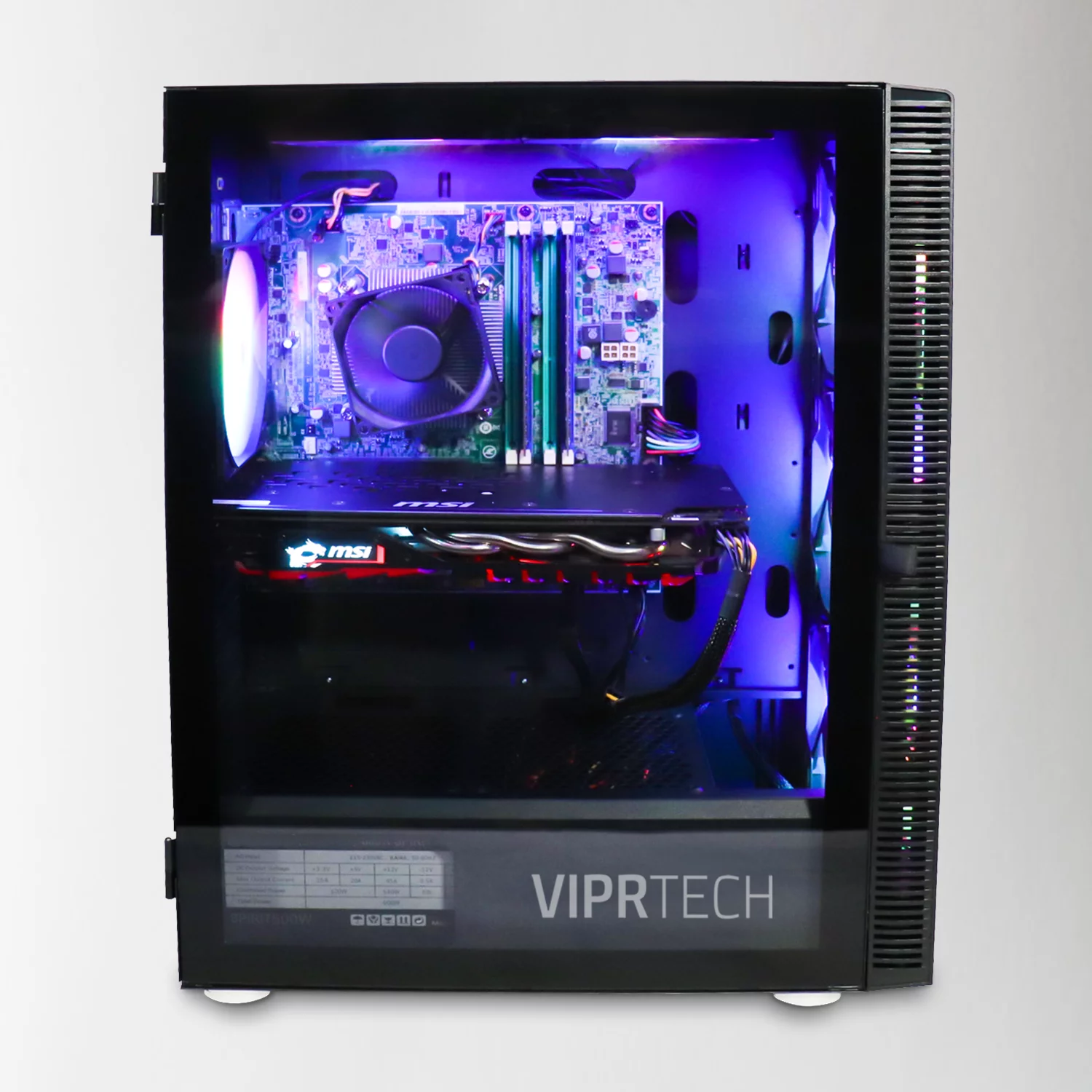ViprTech.com Ultimate Gaming PC Desktop Computer - Intel i5 4th Gen, AMD Radeon RX 580 8GB, 16GB RAM, 1TB, VR Ready, Wifi, RGB Fans, 1 Year Warranty