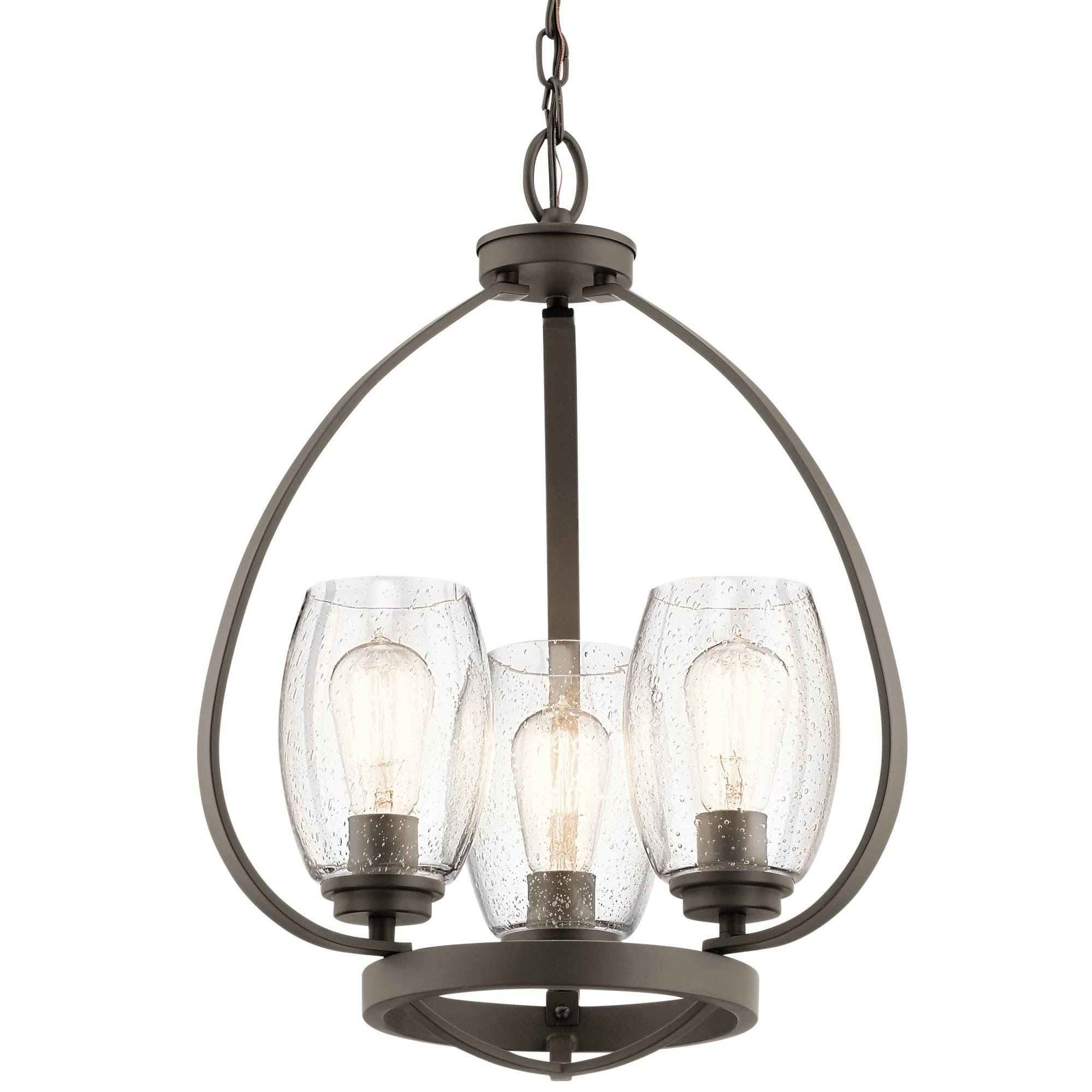 Kichler Tuscany 3 Light Mini Chandelier, Olde Bronze - 44059OZ
