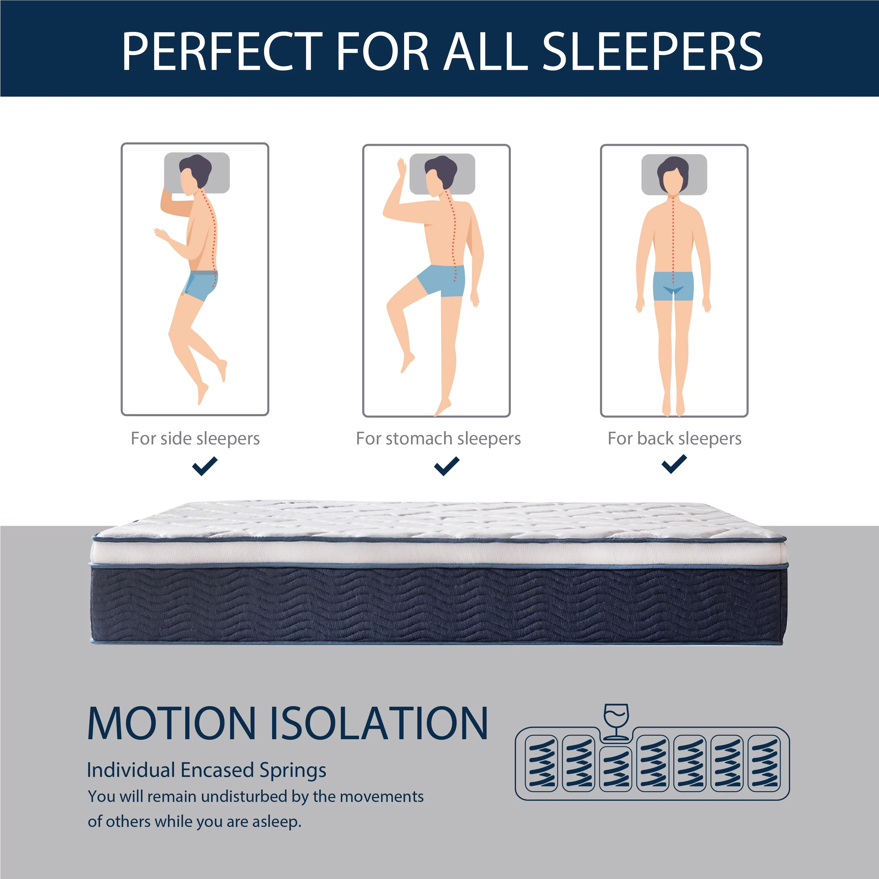 MLILY Value 13" King Mattress Hybrid Mattress, Medium