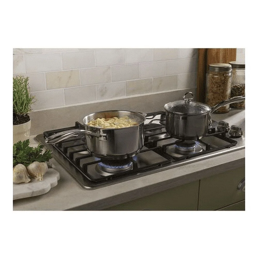 GE® Appliances 30" Built- In Gas Cooktop model JGP3030SLSS (HxWxD) 4 3/4 Height x 30 Width x 21 D
