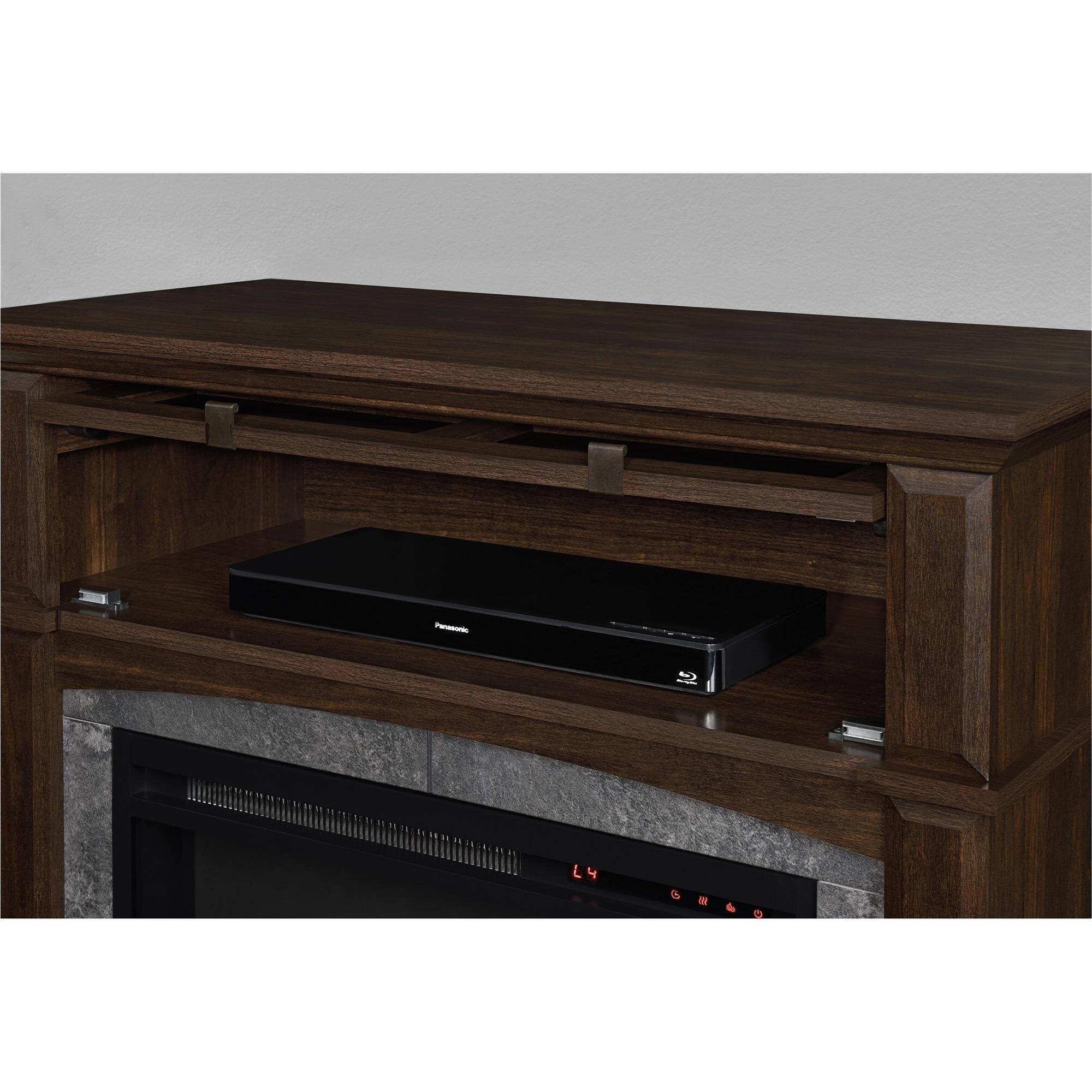 Ameriwood Home Thompson Place Media Fireplace for TVs Up to 37x22 Cherry