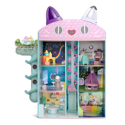 Gabby’s Dollhouse Purrfect Playhouse by Delta Children – Features Sounds & Light Up Ears - Includes 20 Accessories - Fits 8-inch Dolls