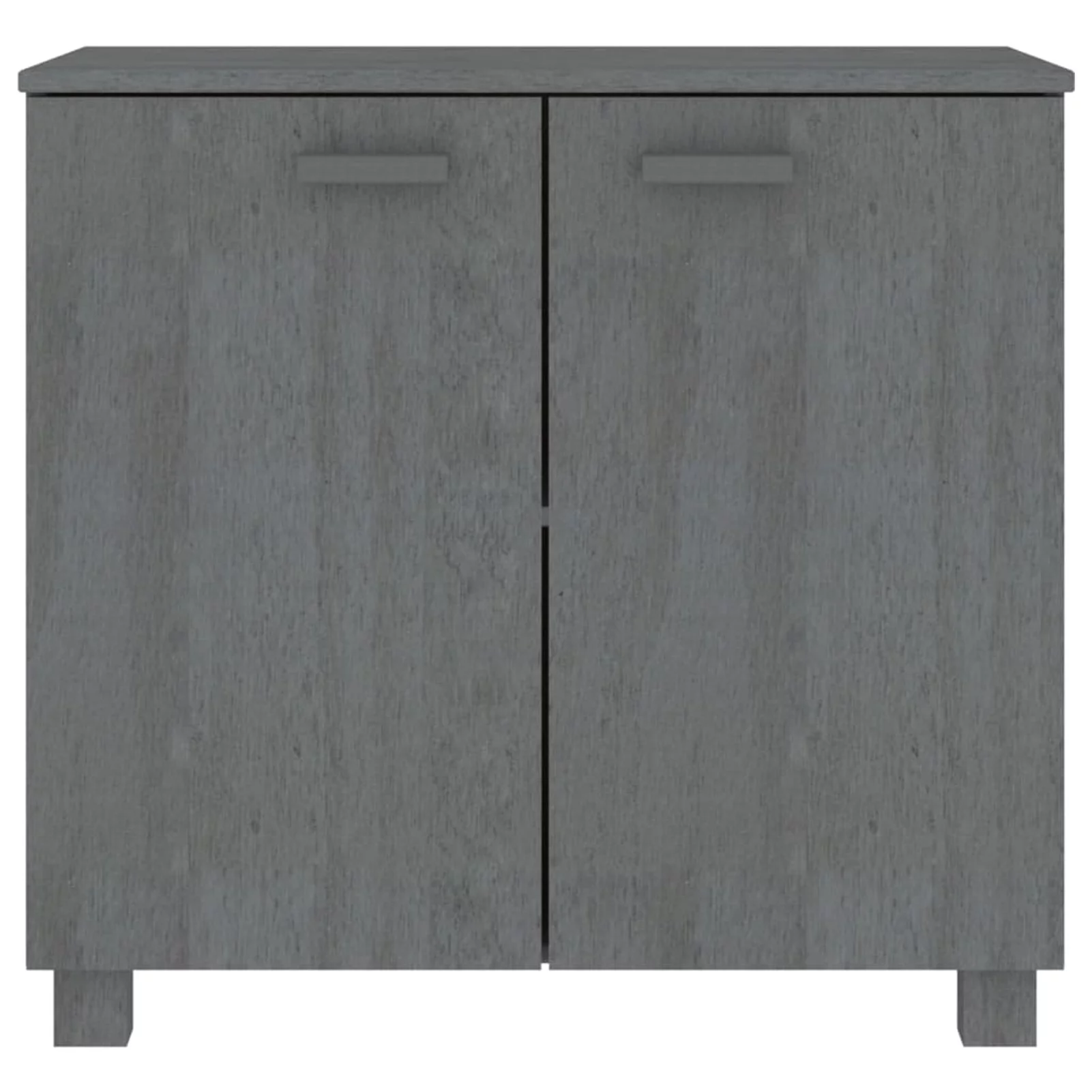 Festnight Sideboard Dark Gray 33.5"x13.8"x31.5" Solid Wood Pine