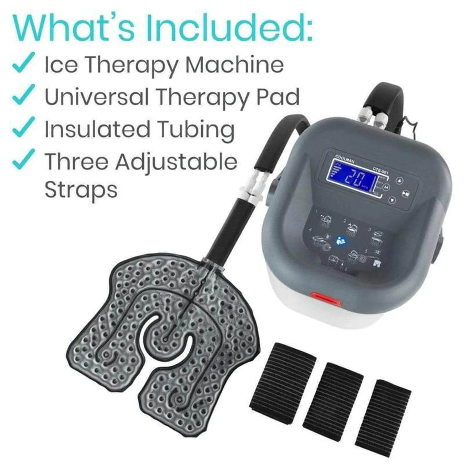 Vive Ice Machine for Knee & Shoulder After Surgery - Cold Therapy for Knee & Hip Replacement - Large Cryotherapy Pad with Quiet Pump