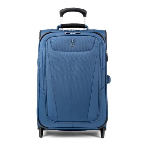 Travelpro Maxlite 5 Softside Expandable Upright 2 Wheel Carry on Luggage, Lightweight Suitcase, Men and Women, Burgundy, Carry On 22-Inch