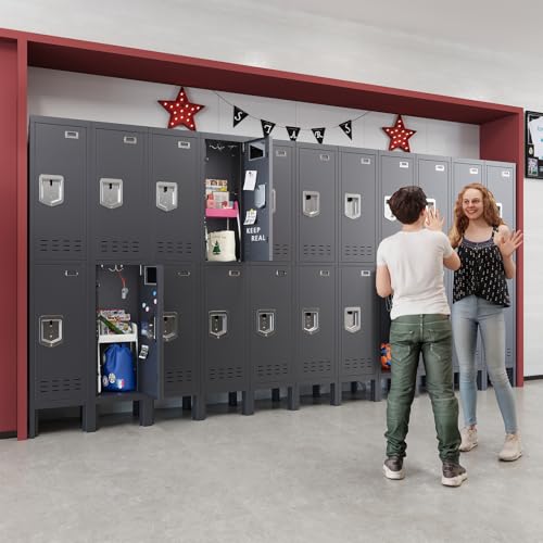 Metal Locker with 5 Doors,Lockers for Employees,66'' Steel Storage Locker for School,Gym, Office, Office,Garage