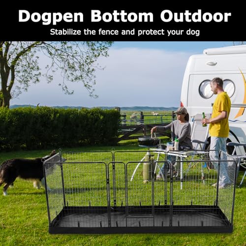 PJYuCien Dog Playpen Plus Storage Bag, 32" H 8 Panels Puppy Pen with Square Bottom, Heavy Duty Dog Fence for Puppies/Small Dogs