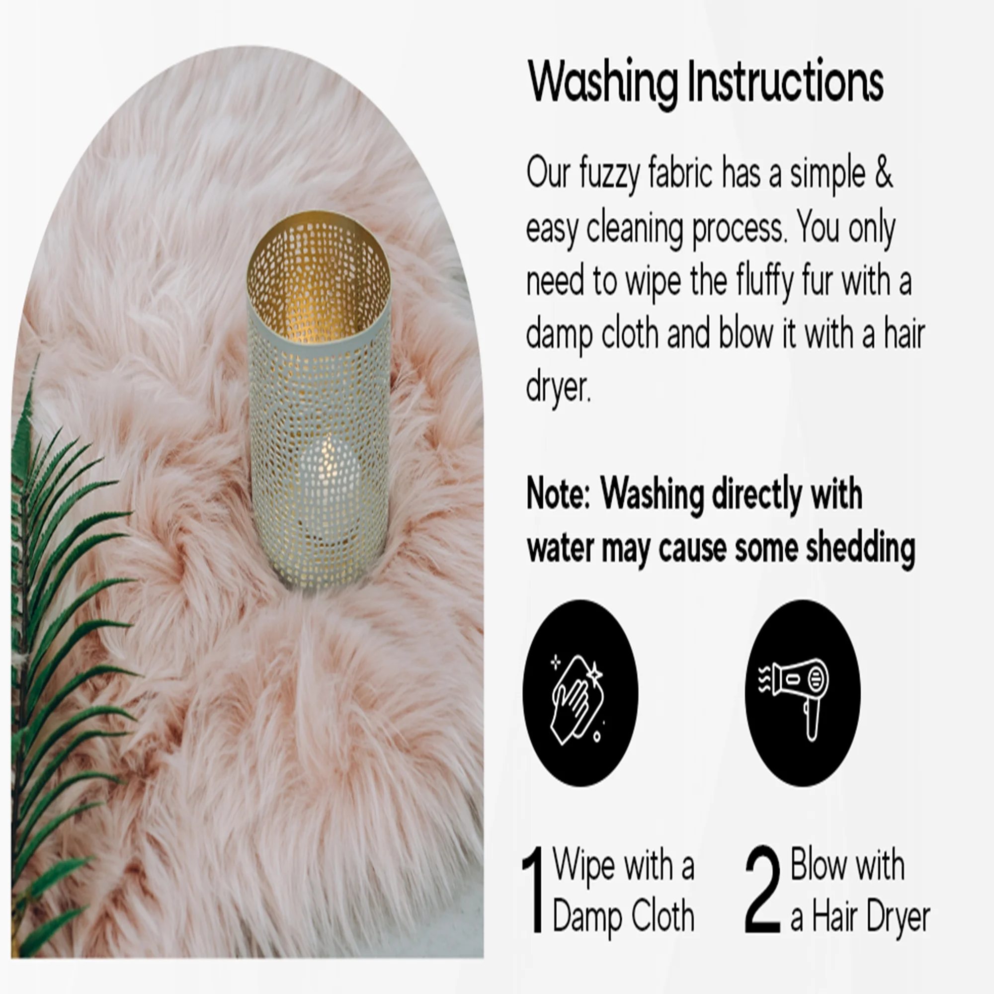 FabricLA Shaggy Faux Fur Fabric by The Yard - 180" x 60" Inches (455 cm x 150 cm) - Craft Furry Fabric for Sewing Apparel, Rugs, Pillows, and More
