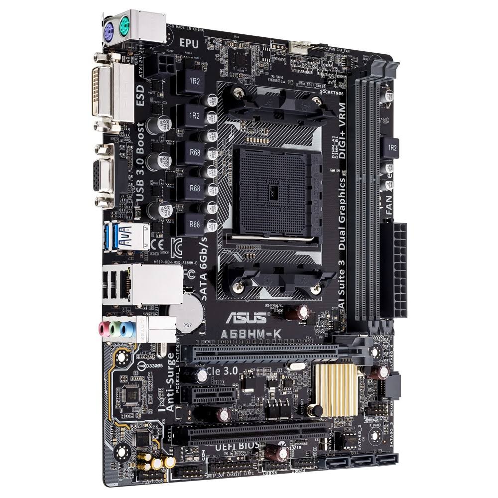 Asus A68HM-K Desktop Motherboard - AMD Chipset - Socket Fm2+