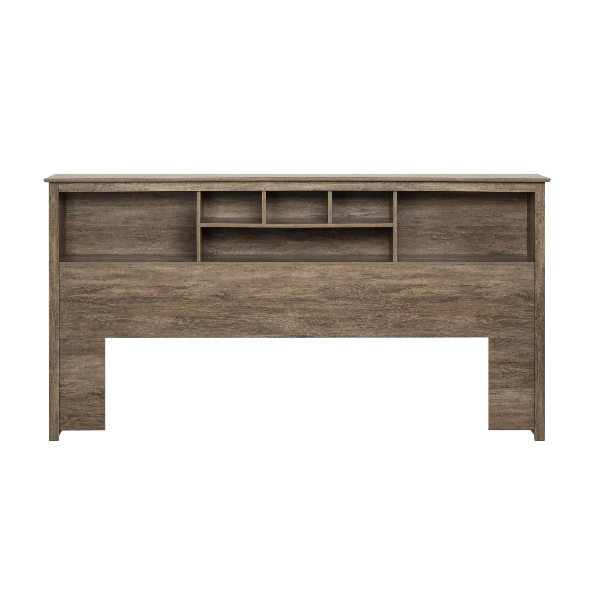 Prepac Bookcase Headboard, King, Drifted Gray