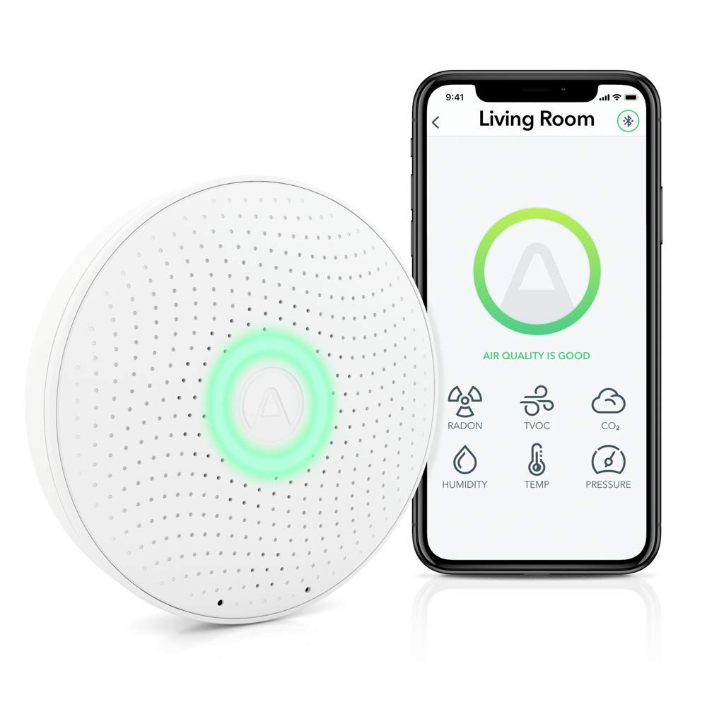Airthings 2930 Wave Plus - Radon & Air Quality Monitor (CO2, VOC, Humidity, Temp, Pressure)