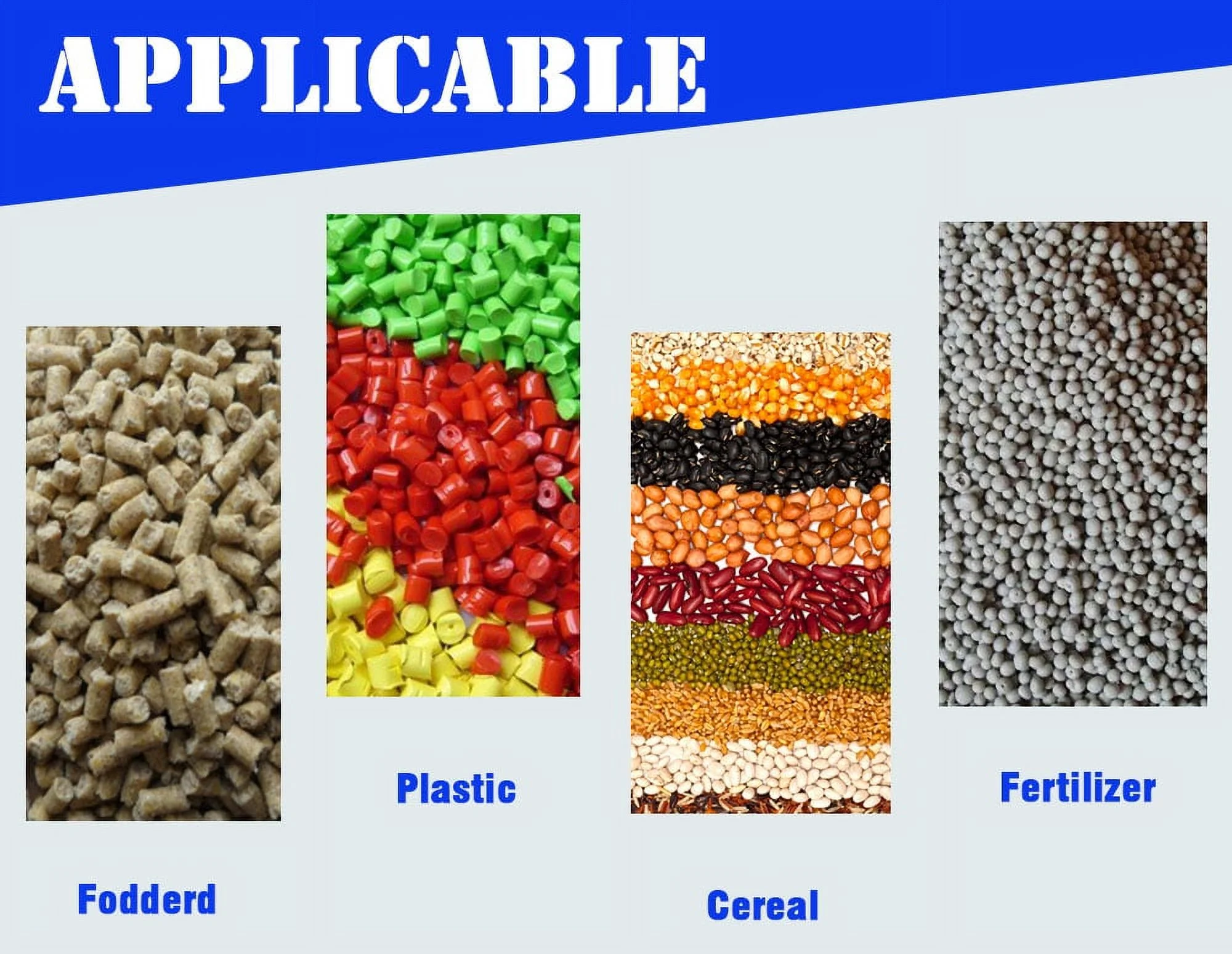 Techtongda 440Lbs Feed Mixer Granular Plastic Mixer Blender Mixing Machine Stainless Steel 220V