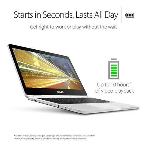 Asus C302CA-AH74 Chromebook Flip 12.5-inch Touchscreen Convertible Chromebook, Intel Core M7, 8GB Ram, 64GB Flash Storage, Al