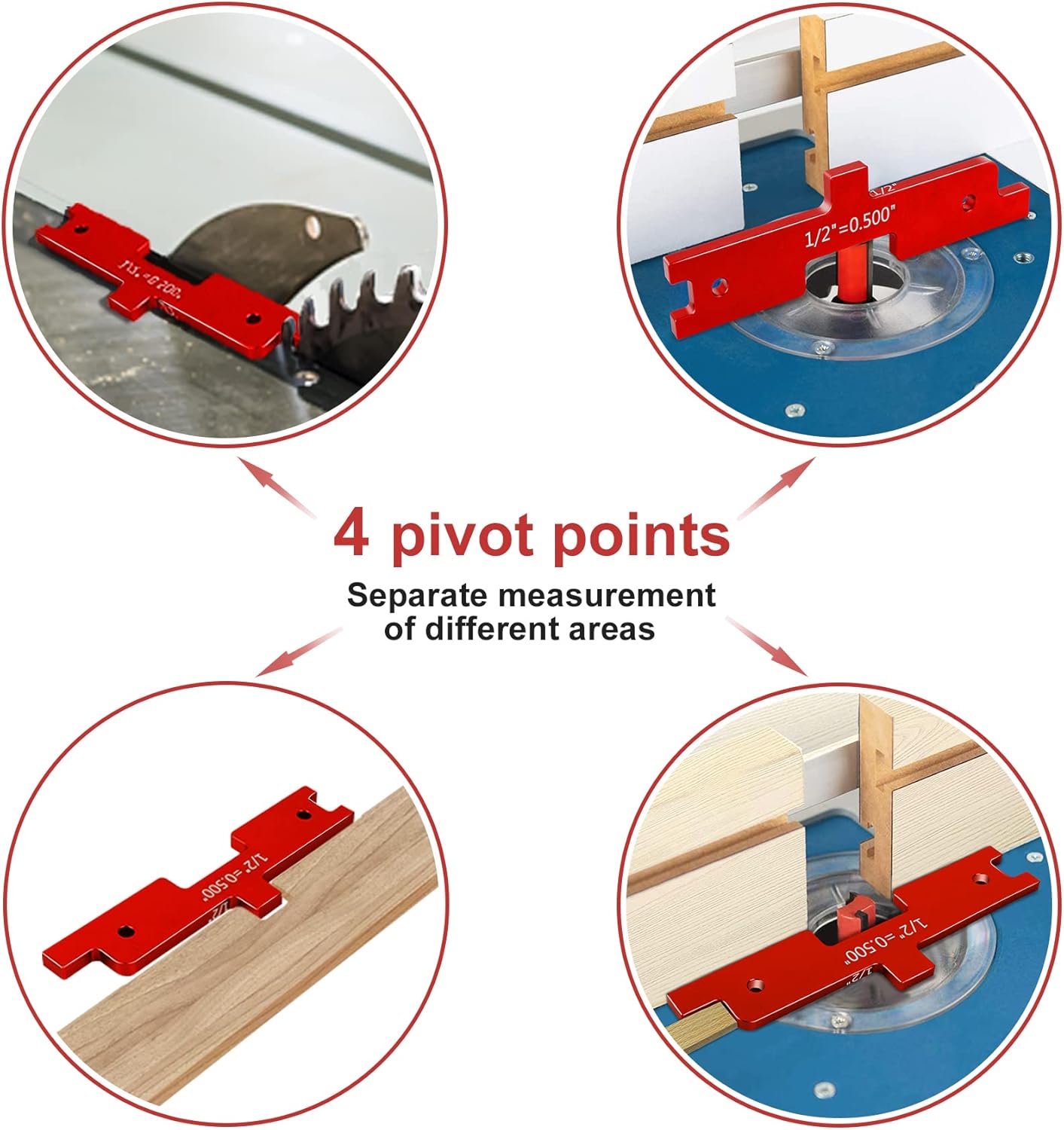 Router Table Precision Setup Blocks - Aluminum Setup Blocks Tables Set Up Bars,To Set With More Saw Table Height Bits And Fence Distance