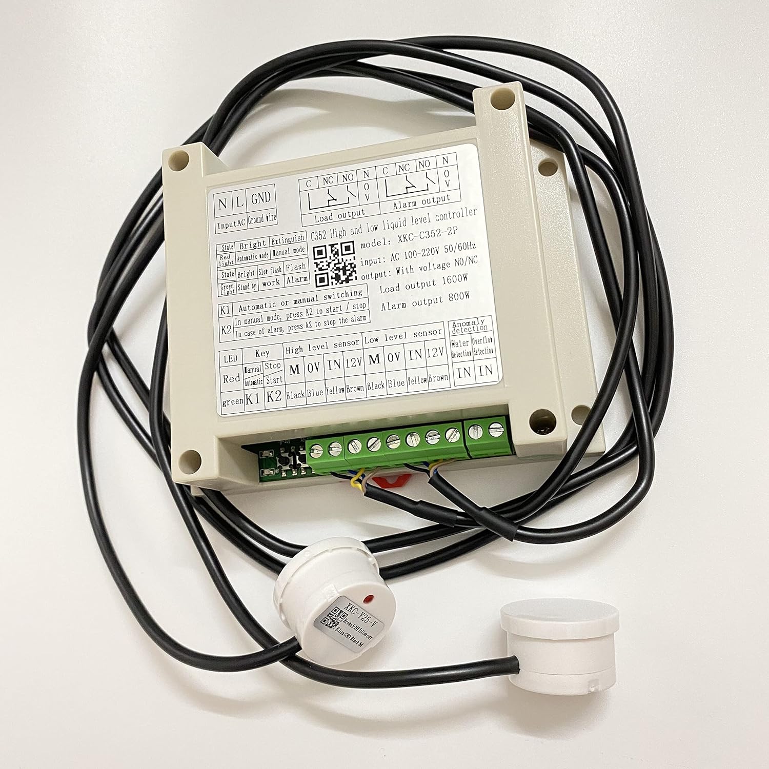 Taidacent Automatic Water Level Controller Water Pump Controller Water Tank Automatic Filling System Either to Fill or Empty a Tank Two Non Contact