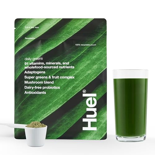 Huel Daily Greens | Superfood Greens Powder | 91 Vitamins, Minerals, and Wholefood-Sourced Ingredients | Adaptogens, Antioxidants
