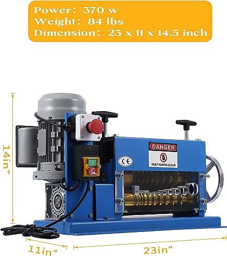 Automatic Wire Stripping Machine for 0.06" -1.5", [High Precision] [75 ft/min] Wire Stripper Tool with An Extra Manual Crank