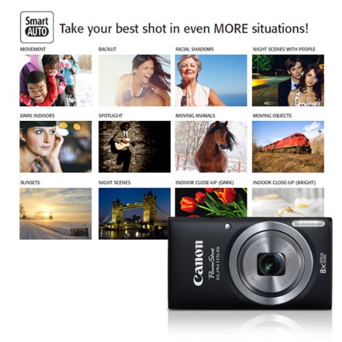 Canon PowerShot ELPH 115 is 16.0 MP Digital Camera with 8X Optical Zoom with a 28mm Wide-Angle Lens and 720p HD Video Recording (Blue)