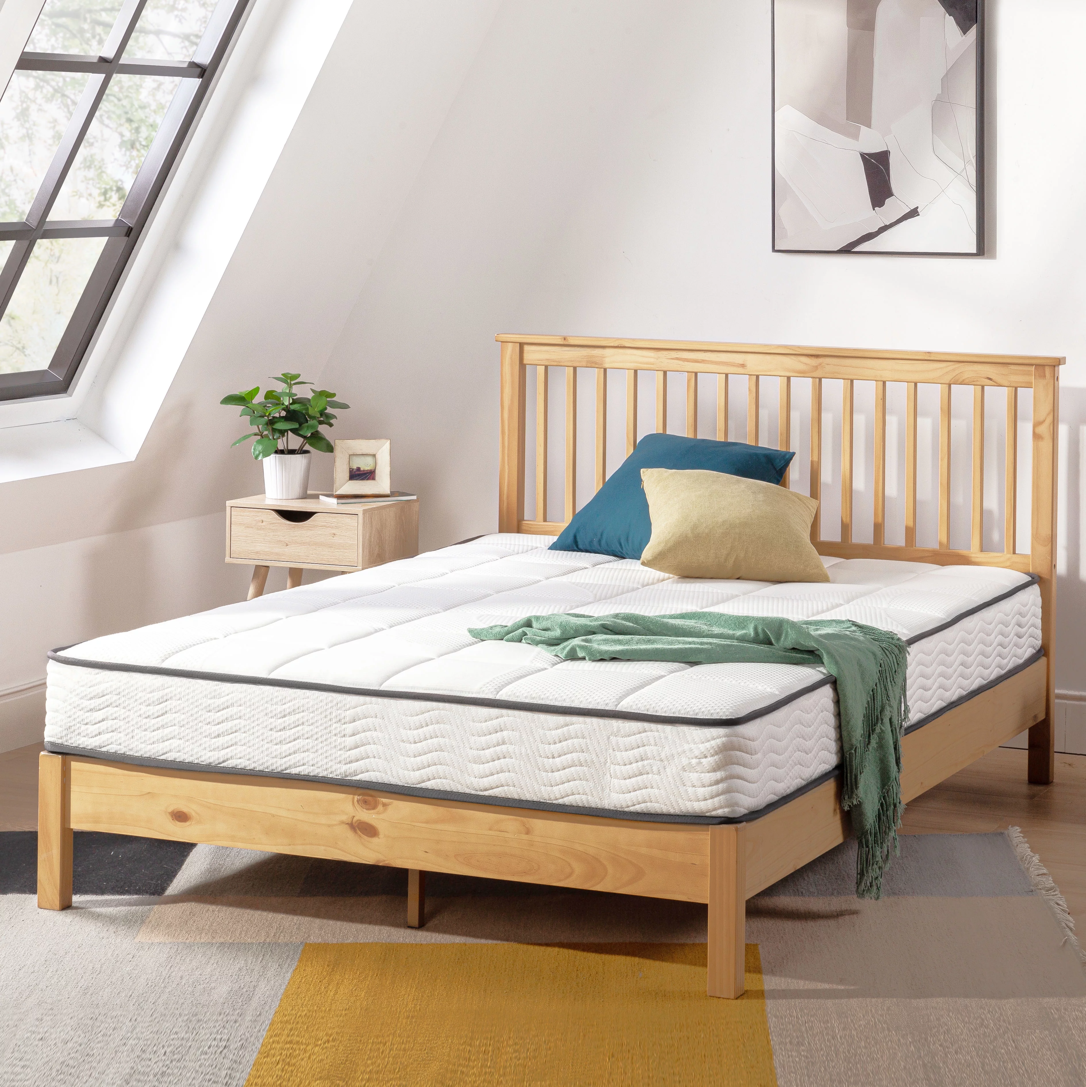 Mellow 8" Classic Bonnell Spring Mattress with Comfort Foam Top, Full