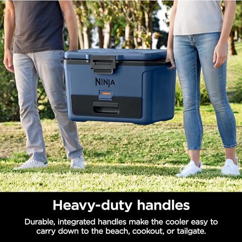 Ninja FB151GY FrostVault 50qt Hard Cooler with Dry Zone, Integrated Fridge-Temp Dry Storage Drawer, Premium Heavy-Duty Insulated Cooler