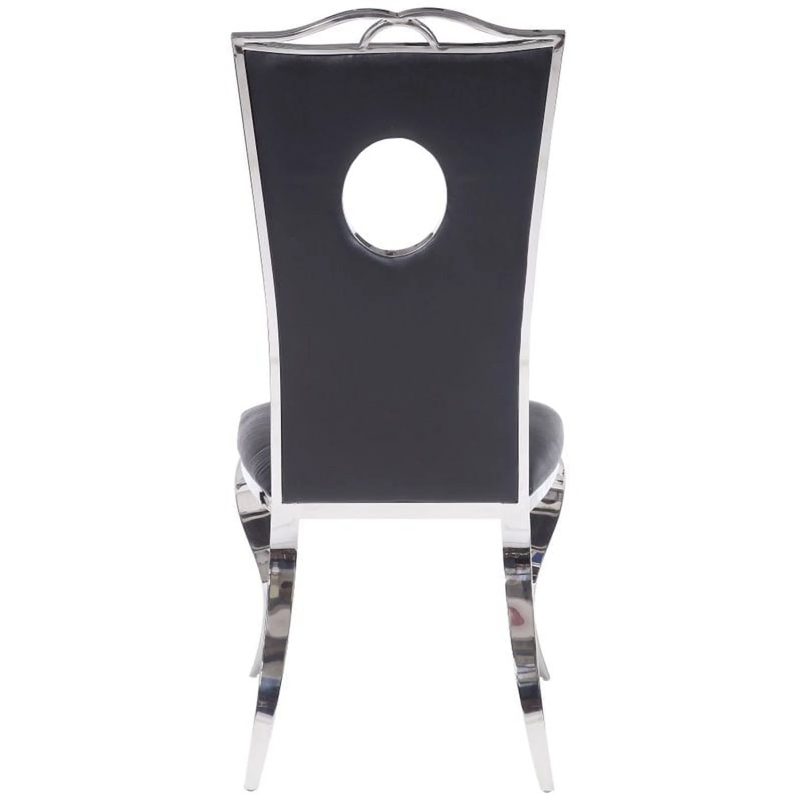 Home Square 5-Piece Set with Dining Table & 4 Stainless Steel Side Chairs