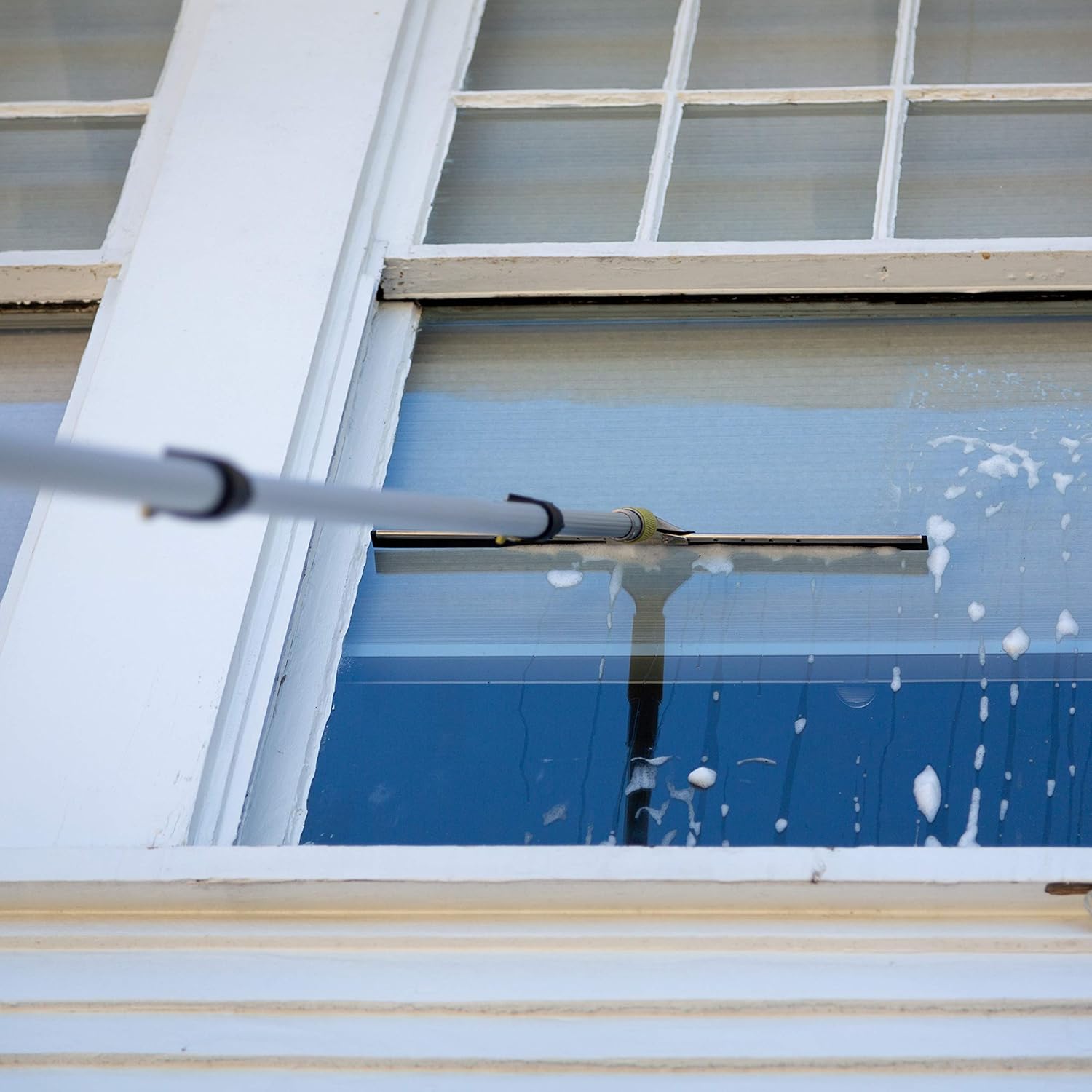 DocaPole 7-30 Foot Extension Pole + 20” Pro Window Squeegee with Removable Blade | Professional Tool for Keeping Windows Clean | Cleaner for Window