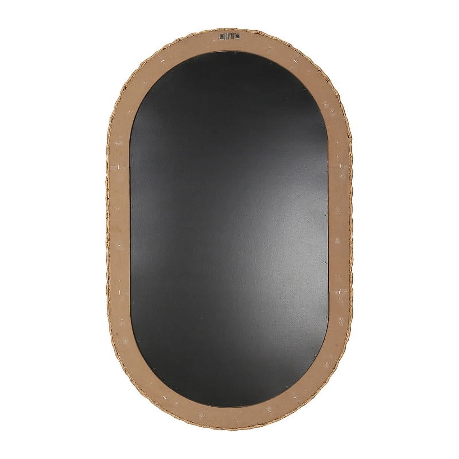 Oasis Grass Oval Rattan Woven Boho Wall Mirror