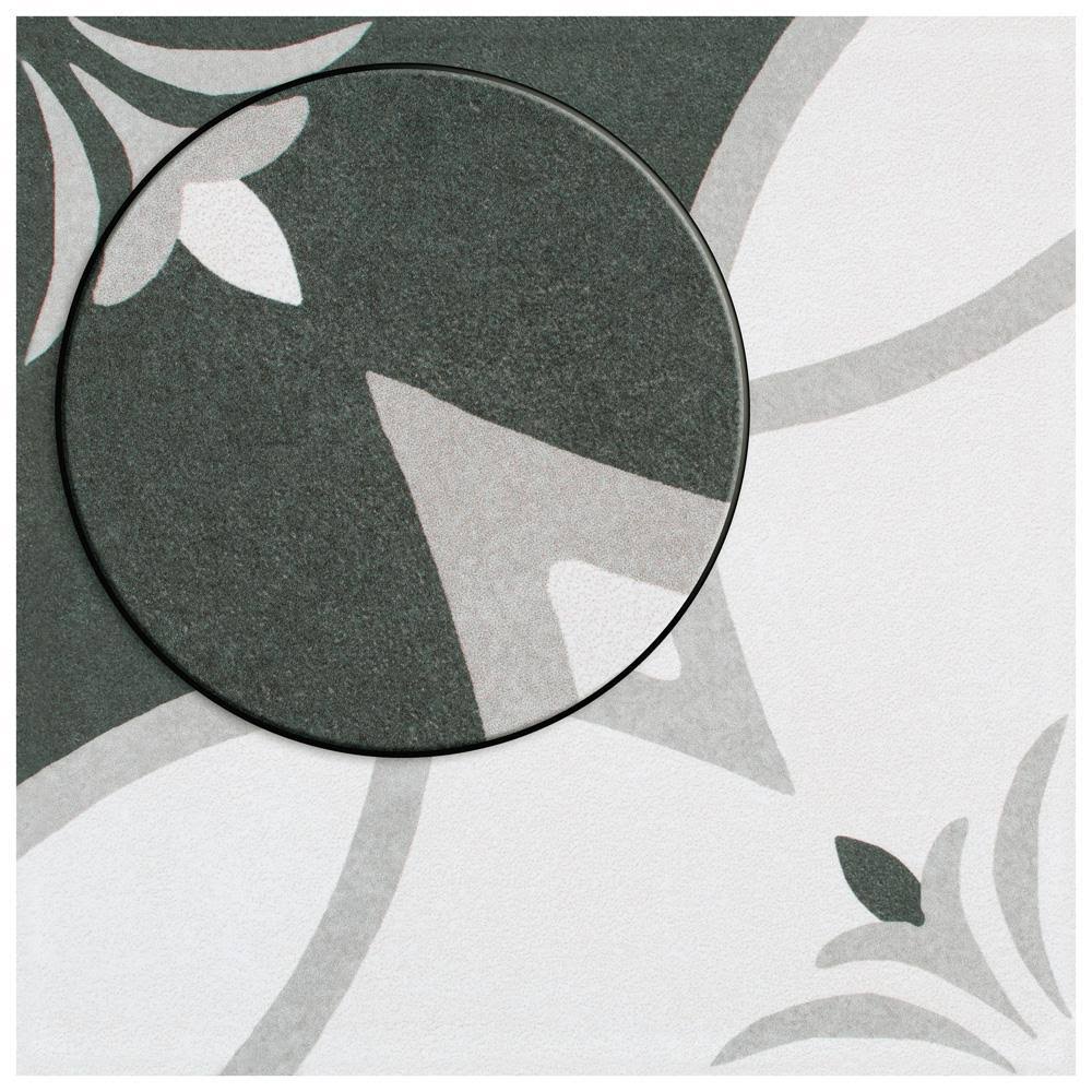 SomerTile 7.75x7.75-inch Thirties Crest Ceramic Floor and Wall Tile (25 tiles/11 sqft.) Case