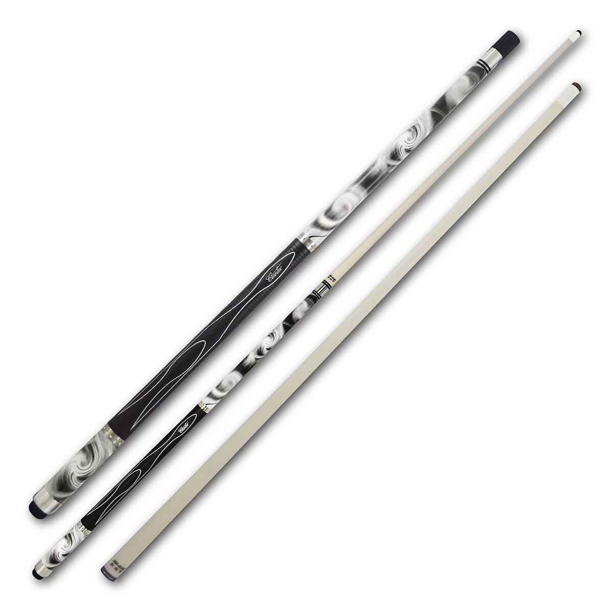 Cuetec Gen-Tek Pool Cue w/ Silver Swirl Fiberglass and PU Rubber Grip