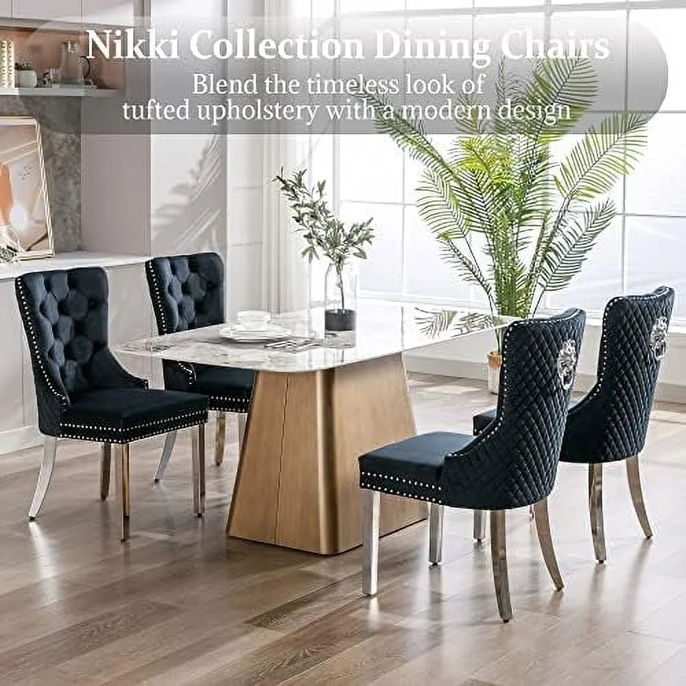 HOOMHIBIU Velvet Loveseat Settee  Nikki Collection Modern Dining Chair  Upholstered Contemporary Banquette Bench with Back  Button Tufted Comfy