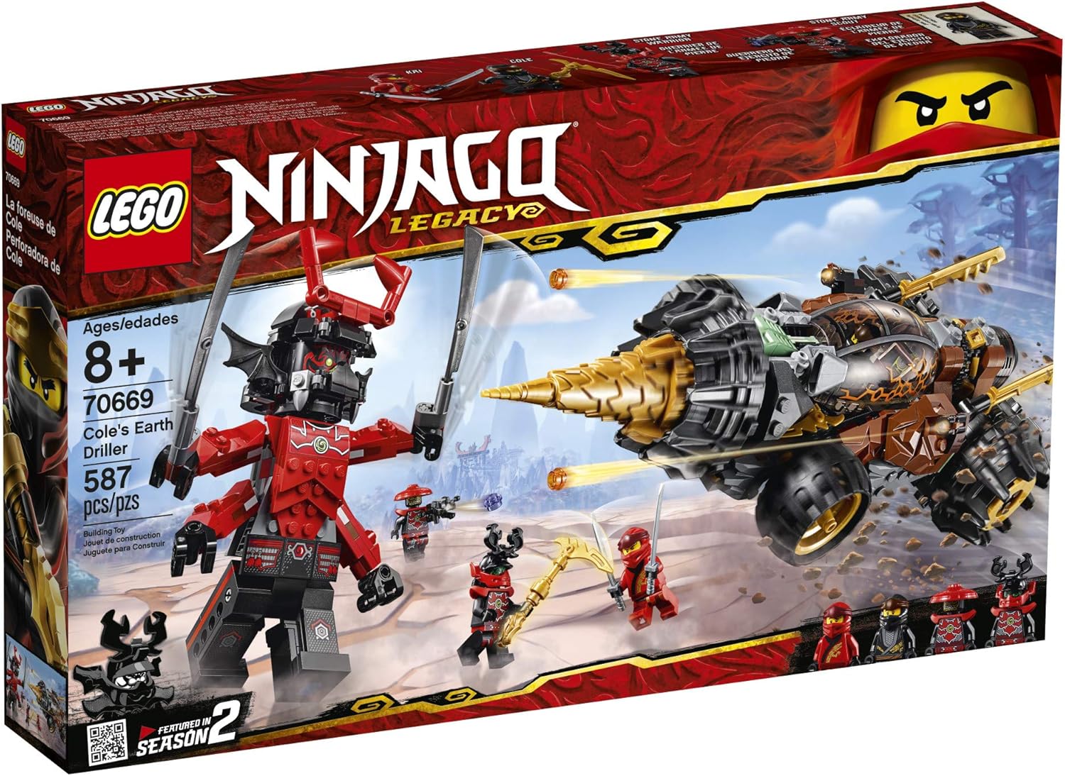 LEGO NINJAGO Legacy Cole’s Earth Driller 70669 Building Kit (587 Pieces)