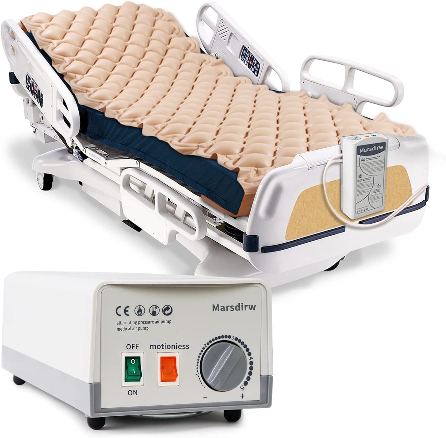 Alternating Pressure Pad Bed Pad to Prevent Bed Sores Air Mattress for Hospital Bed with Quiet Pump Colchon Antiescaras para Persona Encamada