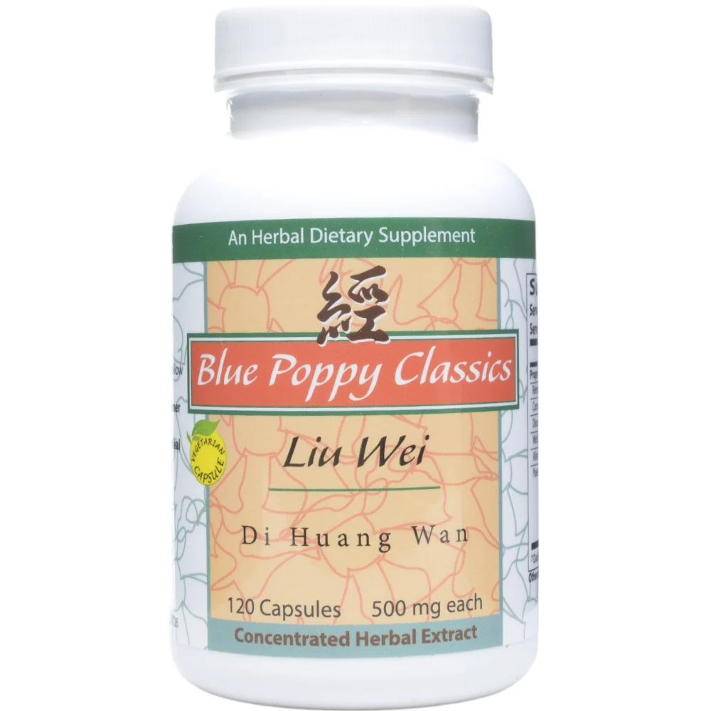 Liu Wei Di Huang Wan 120 capsules by Blue Poppy - Kansas Nuitrition - HNZSDS
