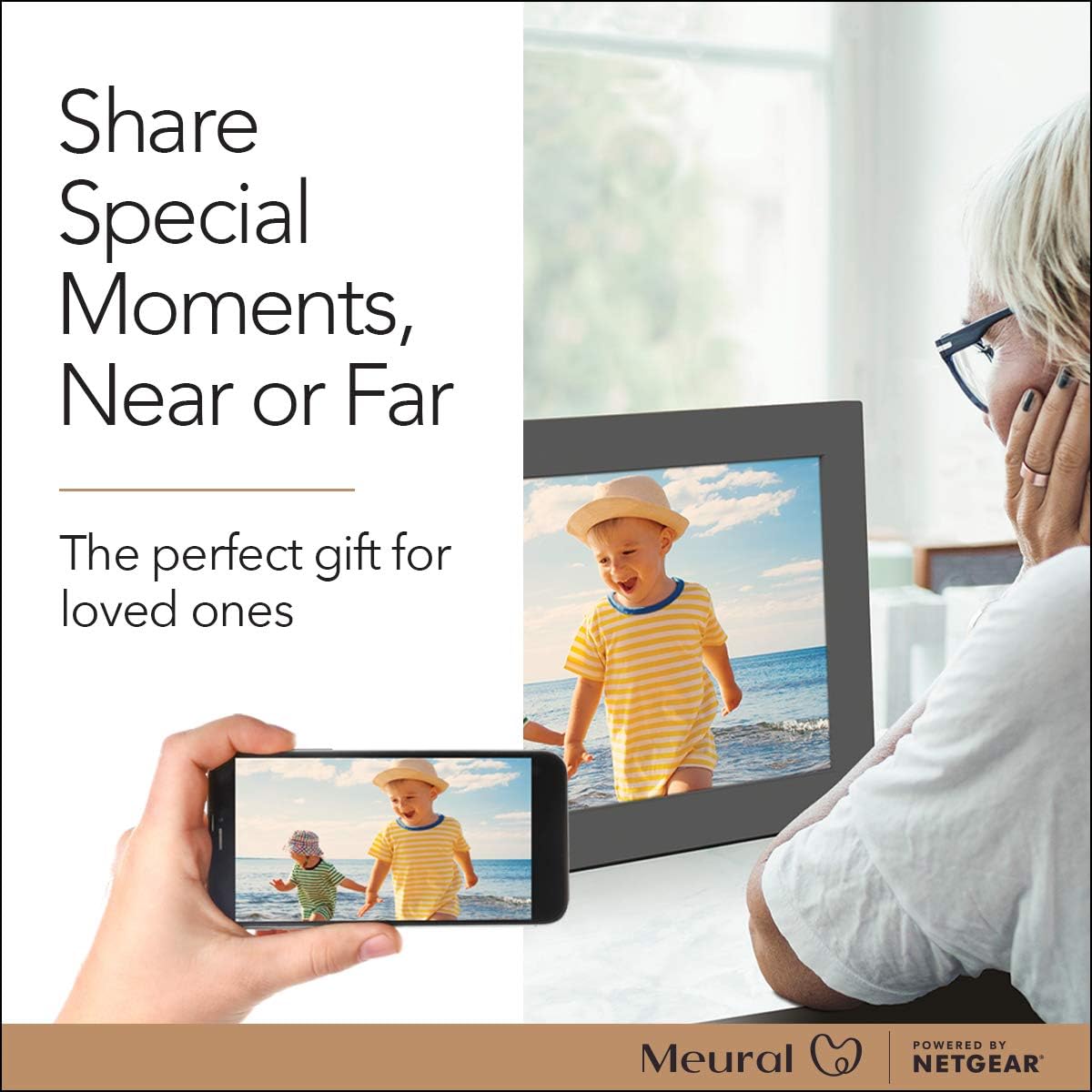 Meural Digital Photo Frame with WiFi 13.5"x7.5" Send NFTs, Pictures, and Videos with Meural App