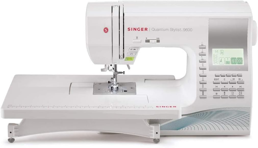 SINGER | Quantum Stylist 9960 Computerized Sewing Machine with Accessory Kit, Includes 9 Presser Feet, Twin Needles, & Case - Sewing Made Easy